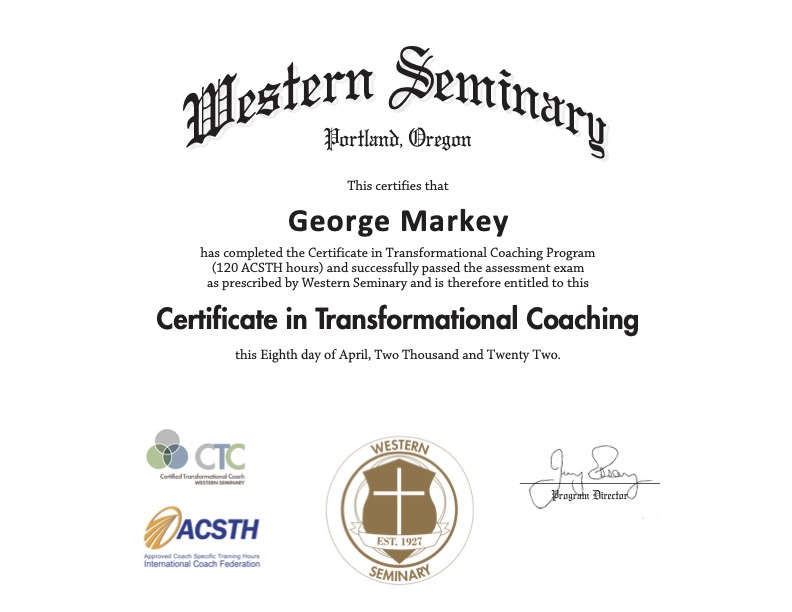CTC Certificate George Markey Spring 2022